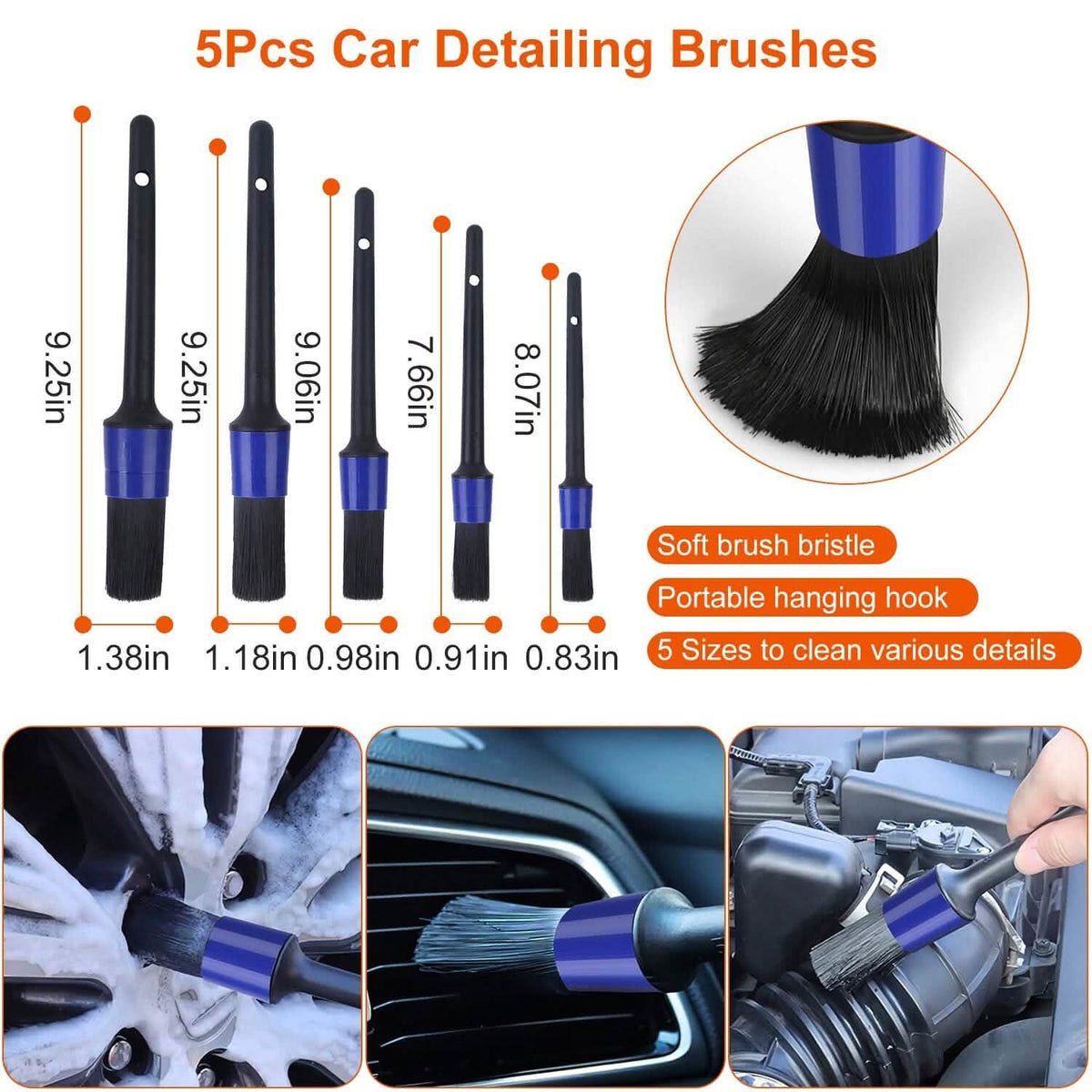 26-Pieces: Car Detailing Brush Kit - A-1 Thread Vault