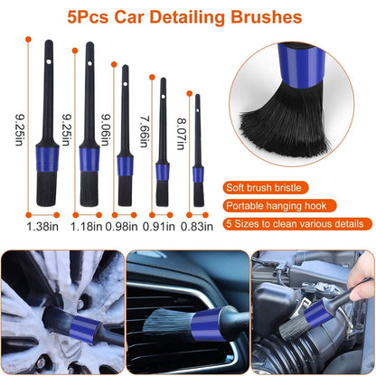 26-Pieces: Car Detailing Brush Kit - A-1 Thread Vault