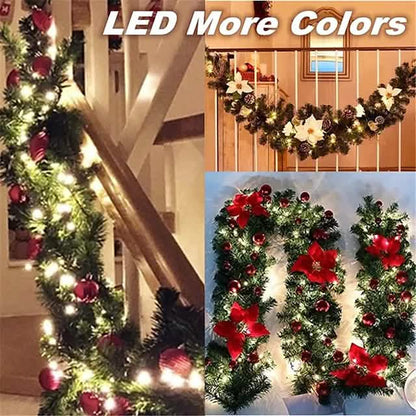 2.7 Meter Christmas Rattan Garland Decorative - A-1 Thread Vault