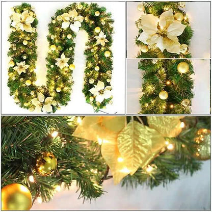 2.7 Meter Christmas Rattan Garland Decorative - A-1 Thread Vault
