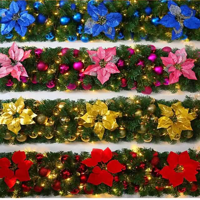 2.7 Meter Christmas Rattan Garland Decorative - A-1 Thread Vault