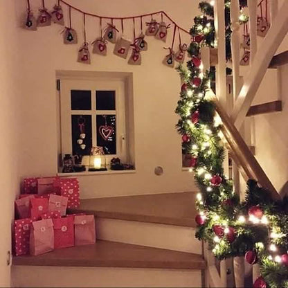 2.7 Meter Christmas Rattan Garland Decorative - A-1 Thread Vault