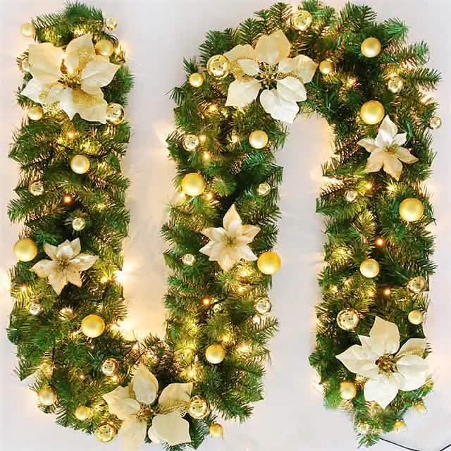 2.7 Meter Christmas Rattan Garland Decorative - A-1 Thread Vault