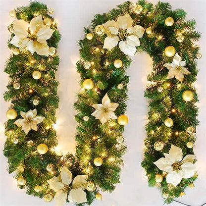 2.7 Meter Christmas Rattan Garland Decorative - A-1 Thread Vault