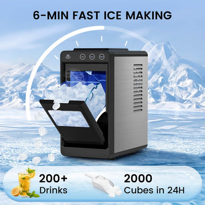 Portable Countertop Ice Maker – 8 Cubes/6 Min, Self-Cleaning - A-1 Thread Vault