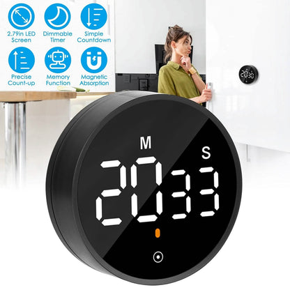 2.79" LED Digital Electronic Countdown Timer Dimmable Mutable Magnetic Clock - A-1 Thread Vault