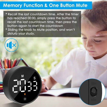 2.79" LED Digital Electronic Countdown Timer Dimmable Mutable Magnetic Clock - A-1 Thread Vault