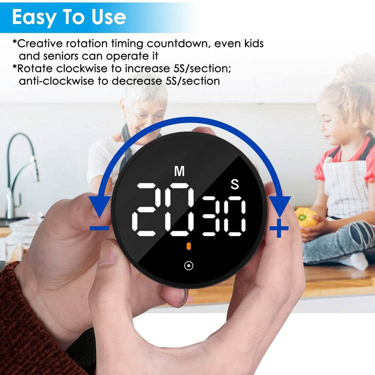 2.79" LED Digital Electronic Countdown Timer Dimmable Mutable Magnetic Clock - A-1 Thread Vault