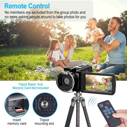 2.7K Camcorder 42MP 18x Zoom Digital Video Camera with 270° Rotating IPS Screen - A-1 Thread Vault