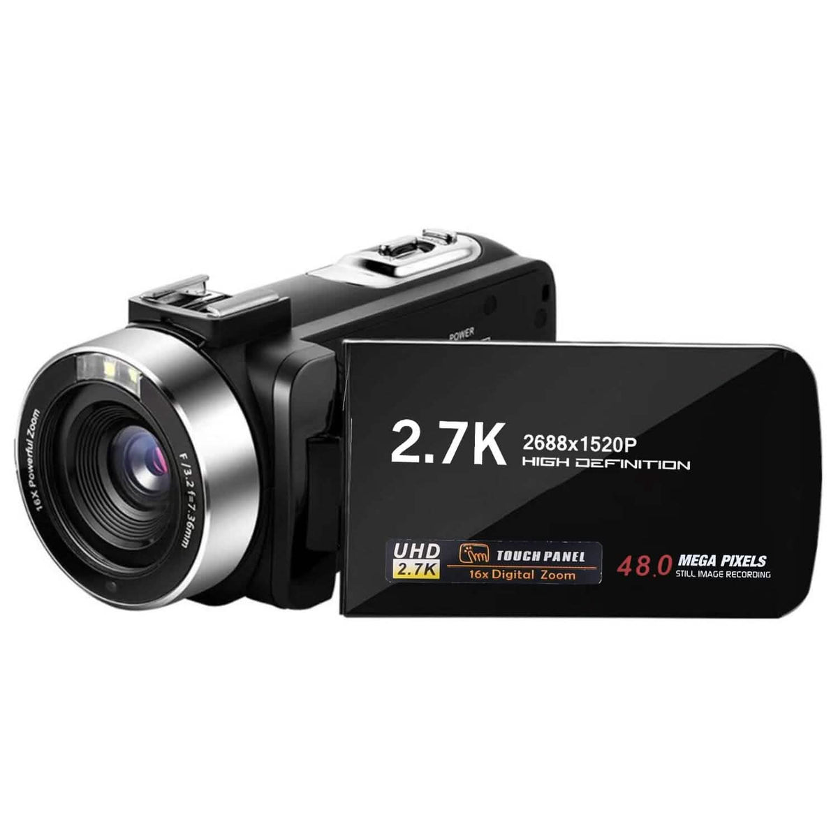 2.7K Camcorder 42MP 18x Zoom Digital Video Camera with 270° Rotating IPS Screen - A-1 Thread Vault