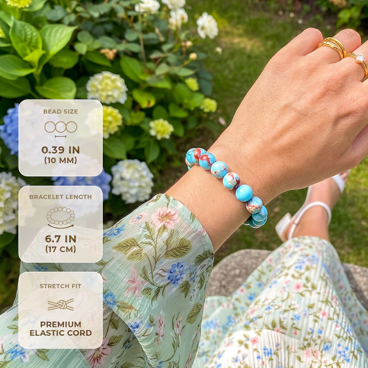 Empath’s Shield - Aqua Terra Jasper Bracelet - A-1 Thread Vault