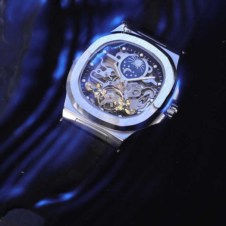 Full-automatic Mechanical Tourbillon Hollow Men's Watch - A-1 Thread Vault