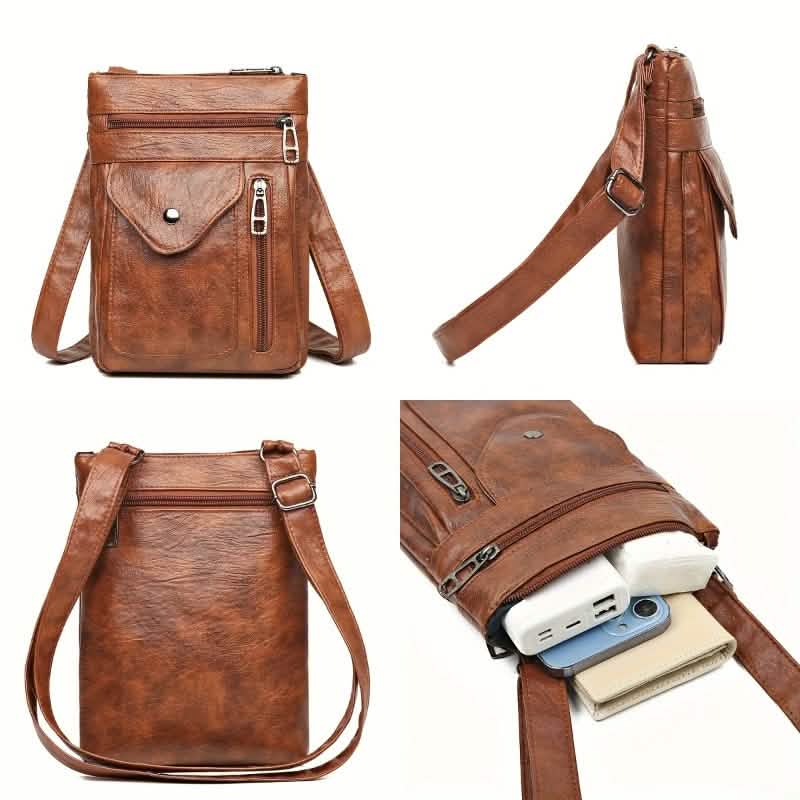 Women’s Vintage Leather Crossbody Bag - A-1 Thread Vault