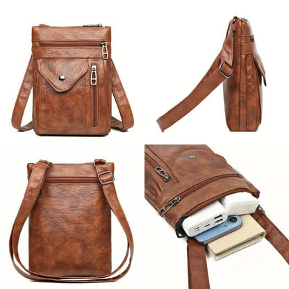 Women’s Vintage Leather Crossbody Bag - A-1 Thread Vault