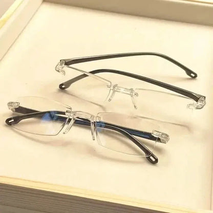 2K Style Rimless Reading Glasses for Men & Women - A-1 Thread Vault