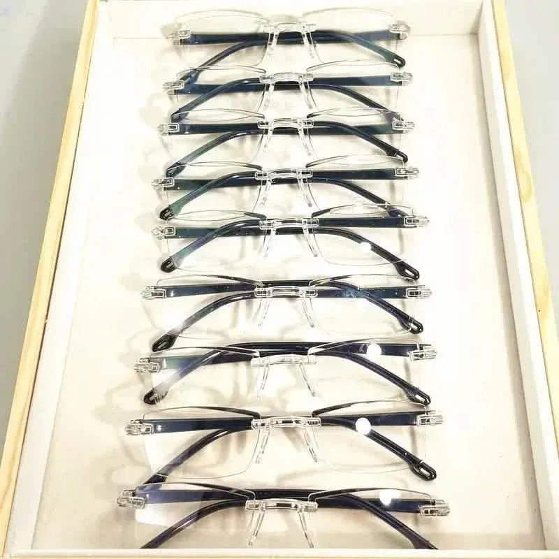 2K Style Rimless Reading Glasses for Men & Women - A-1 Thread Vault
