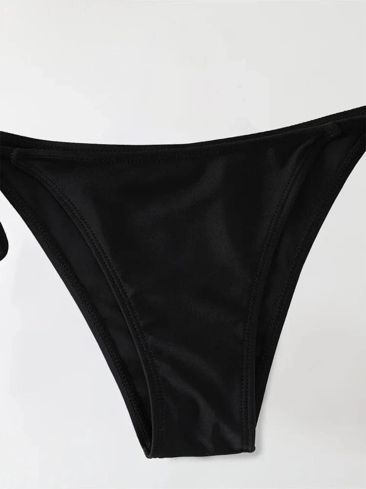 2Pc/Set 2024 Fashion Sexy Swimsuit Women Bikinis Set Triangle Swimwear String Beachwear Thong One Piece Suits Brazilian Biquini - A-1 Thread Vault