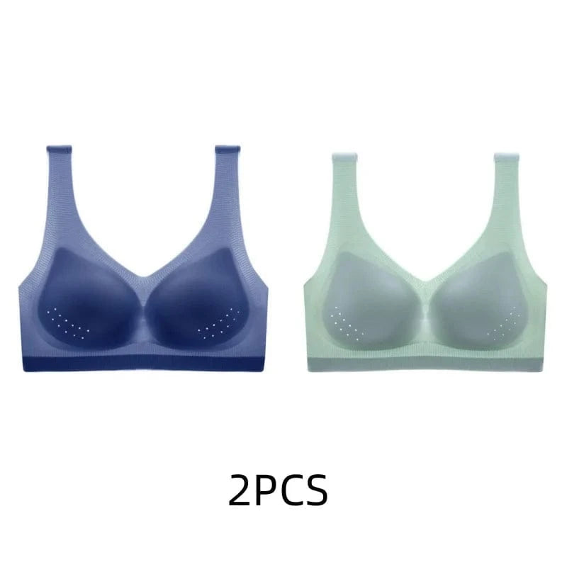 2PCS sexy bra lingerie Plus Size 4XL Seamless Bralette Wire Free Bras For Women Underwear Lingerie Sleep Brassiere Breathable - A-1 Thread Vault