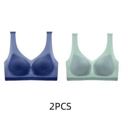 2PCS sexy bra lingerie Plus Size 4XL Seamless Bralette Wire Free Bras For Women Underwear Lingerie Sleep Brassiere Breathable - A-1 Thread Vault