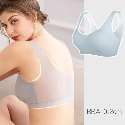 2PCS sexy bra lingerie Plus Size 4XL Seamless Bralette Wire Free Bras For Women Underwear Lingerie Sleep Brassiere Breathable - A-1 Thread Vault