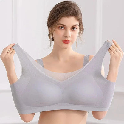 2PCS sexy bra lingerie Plus Size 4XL Seamless Bralette Wire Free Bras For Women Underwear Lingerie Sleep Brassiere Breathable - A-1 Thread Vault