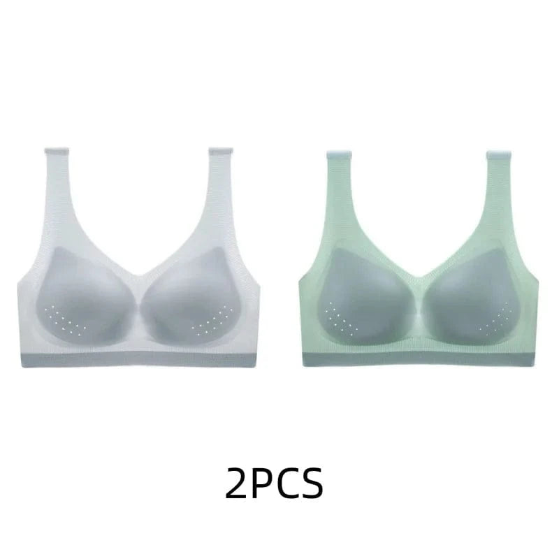 2PCS sexy bra lingerie Plus Size 4XL Seamless Bralette Wire Free Bras For Women Underwear Lingerie Sleep Brassiere Breathable - A-1 Thread Vault