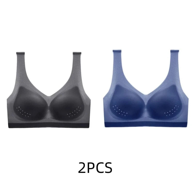 2PCS sexy bra lingerie Plus Size 4XL Seamless Bralette Wire Free Bras For Women Underwear Lingerie Sleep Brassiere Breathable - A-1 Thread Vault