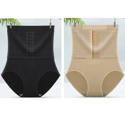 2pcs Women High Waist Shaping Briefs Buckle adjustment Body Shaper Slimming Underwear Butt Lifter Control Pantie Shapewear Pant - A-1 Thread Vault