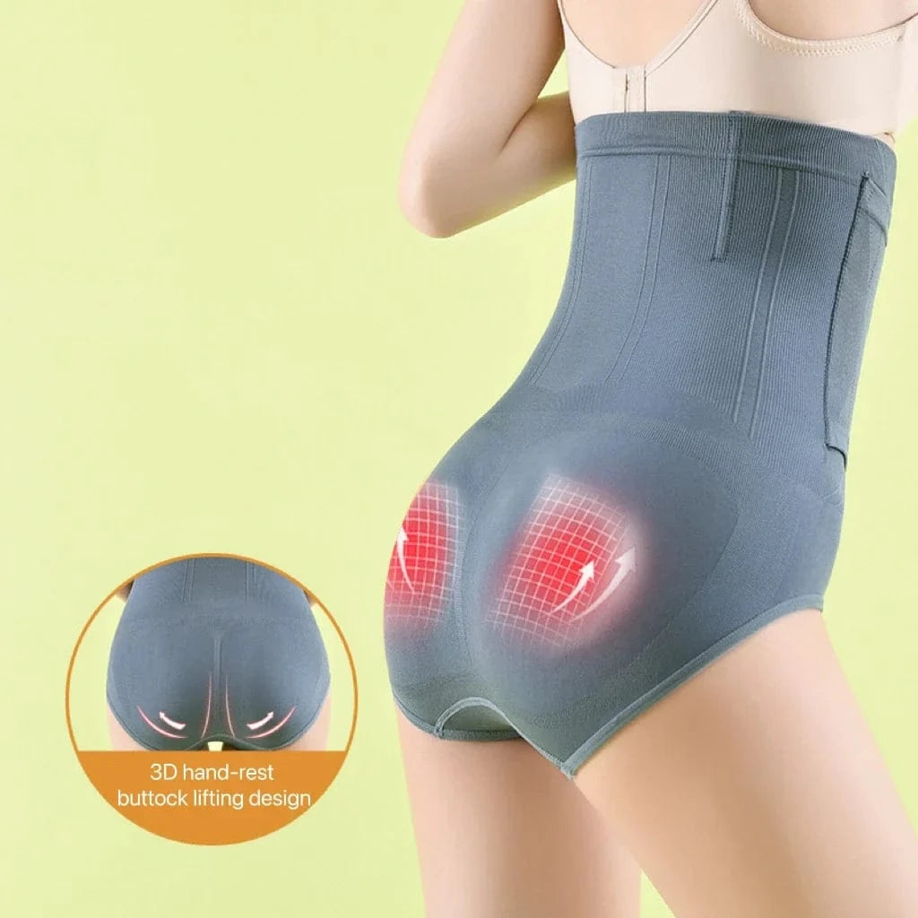 2pcs Women High Waist Shaping Briefs Buckle adjustment Body Shaper Slimming Underwear Butt Lifter Control Pantie Shapewear Pant - A-1 Thread Vault