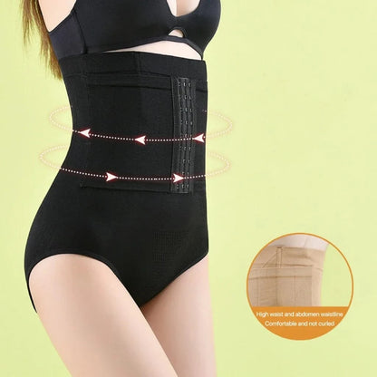 2pcs Women High Waist Shaping Briefs Buckle adjustment Body Shaper Slimming Underwear Butt Lifter Control Pantie Shapewear Pant - A-1 Thread Vault