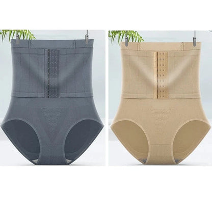2pcs Women High Waist Shaping Briefs Buckle adjustment Body Shaper Slimming Underwear Butt Lifter Control Pantie Shapewear Pant - A-1 Thread Vault