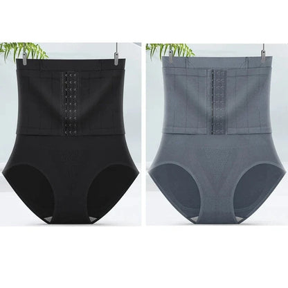 2pcs Women High Waist Shaping Briefs Buckle adjustment Body Shaper Slimming Underwear Butt Lifter Control Pantie Shapewear Pant - A-1 Thread Vault