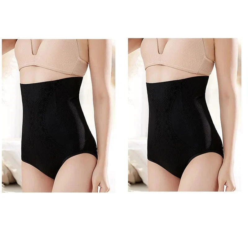 2pcs Women No Trace High Waist Shaping Brief Breathable Body Shaper Slimming Underwear Butt Lifter Control Pantie Shapewear Pant - A-1 Thread Vault
