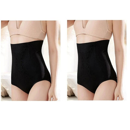 2pcs Women No Trace High Waist Shaping Brief Breathable Body Shaper Slimming Underwear Butt Lifter Control Pantie Shapewear Pant - A-1 Thread Vault