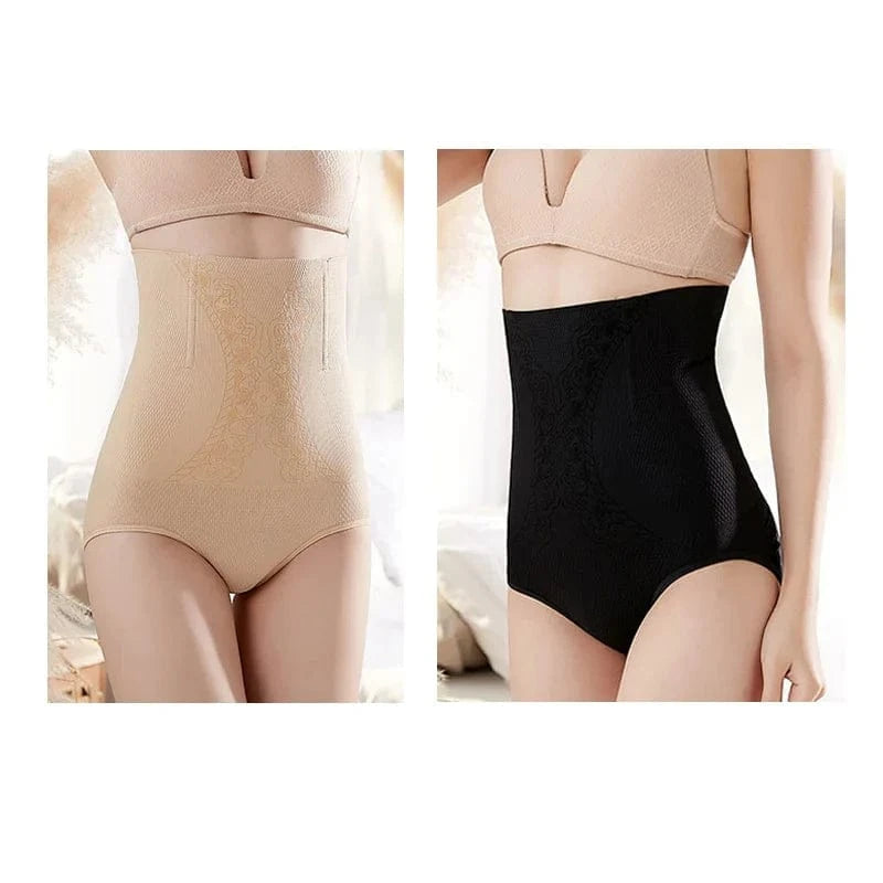 2pcs Women No Trace High Waist Shaping Brief Breathable Body Shaper Slimming Underwear Butt Lifter Control Pantie Shapewear Pant - A-1 Thread Vault