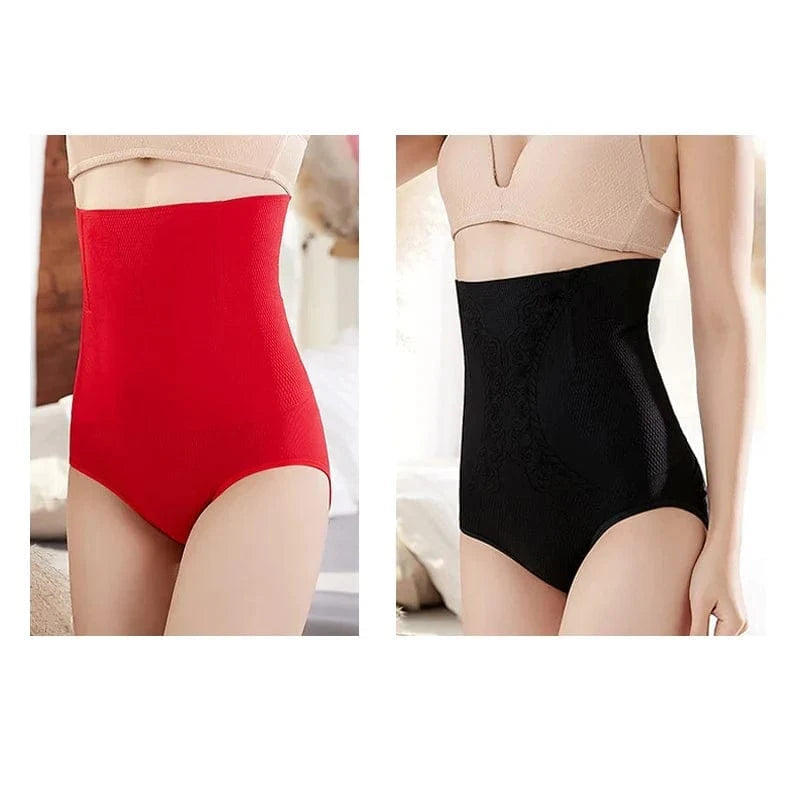 2pcs Women No Trace High Waist Shaping Brief Breathable Body Shaper Slimming Underwear Butt Lifter Control Pantie Shapewear Pant - A-1 Thread Vault