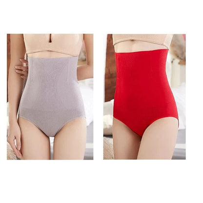 2pcs Women No Trace High Waist Shaping Brief Breathable Body Shaper Slimming Underwear Butt Lifter Control Pantie Shapewear Pant - A-1 Thread Vault
