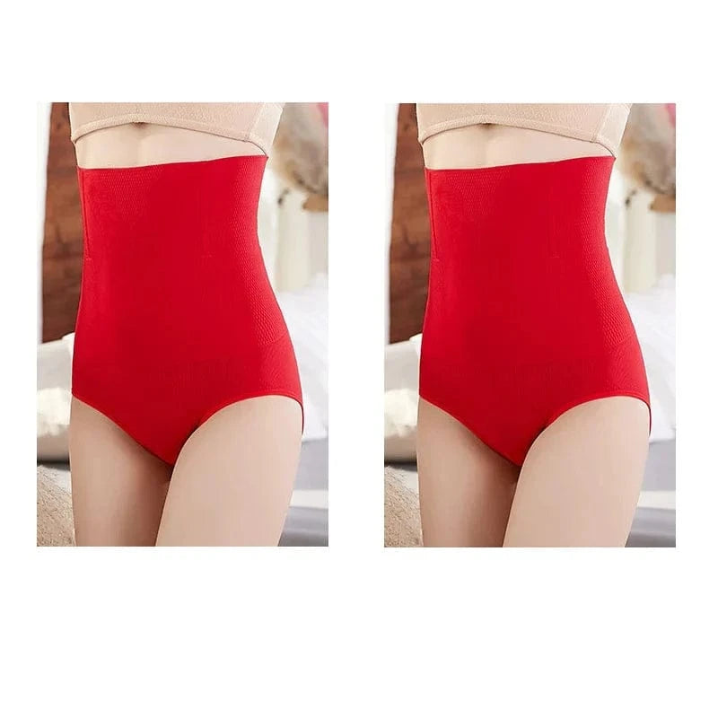 2pcs Women No Trace High Waist Shaping Brief Breathable Body Shaper Slimming Underwear Butt Lifter Control Pantie Shapewear Pant - A-1 Thread Vault