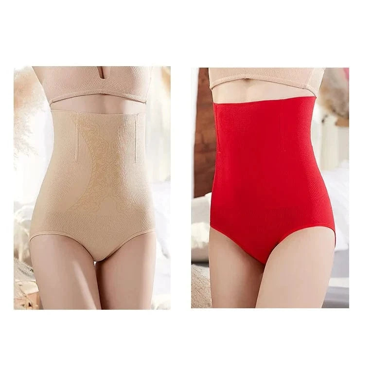 2pcs Women No Trace High Waist Shaping Brief Breathable Body Shaper Slimming Underwear Butt Lifter Control Pantie Shapewear Pant - A-1 Thread Vault