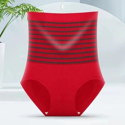 2pcs Women No Trace High Waist Shaping Briefs Body Shaper Slimming Underwear Butt Lifter Control Panties Stripe Shapewear Pants - A-1 Thread Vault