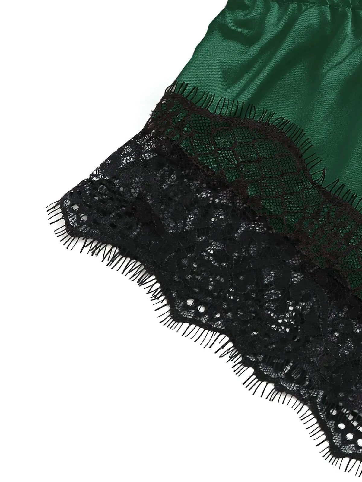 2PCS Women's Satin Pajama Set Lace Cami Top and Shorts Sexy Lingerie Sleepwear Summer Breathable Nightwear Black And Pink - A-1 Thread Vault