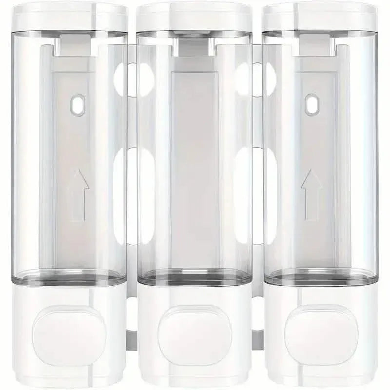 3-Chamber Shower Dispenser - Wall Mounted, No Leakage, No Drill - A-1 Thread Vault