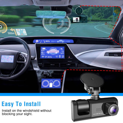 3 Channel Car DVR Dash Cam Video Recorder - A-1 Thread Vault