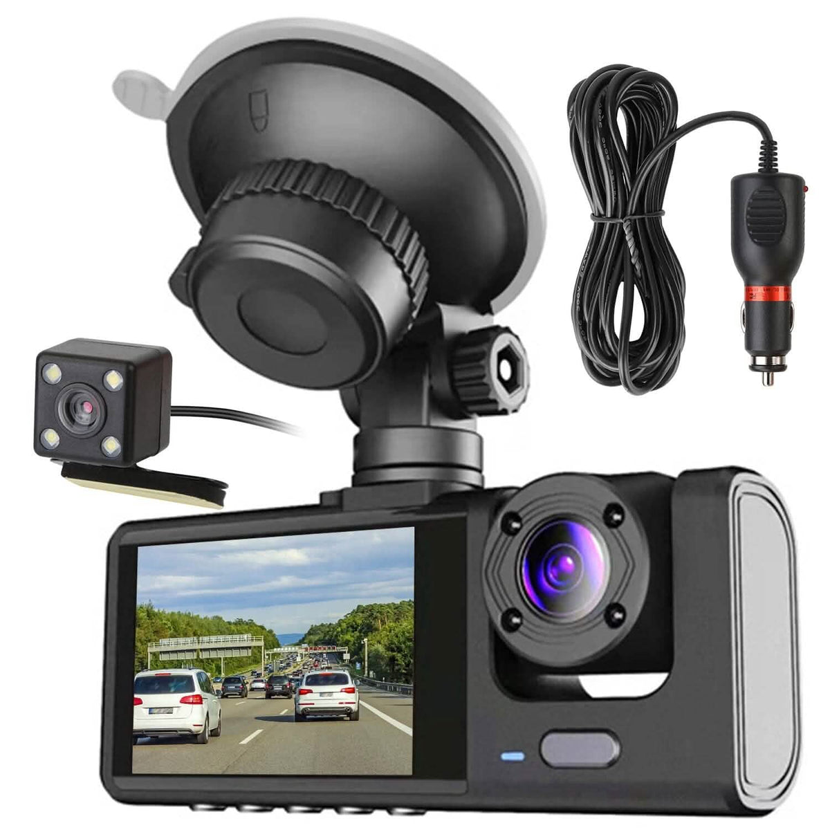 3 Channel Car DVR Dash Cam Video Recorder - A-1 Thread Vault