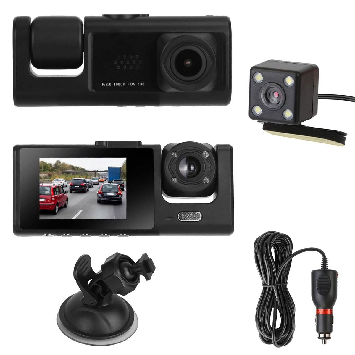 3 Channel Car DVR Dash Cam Video Recorder - A-1 Thread Vault