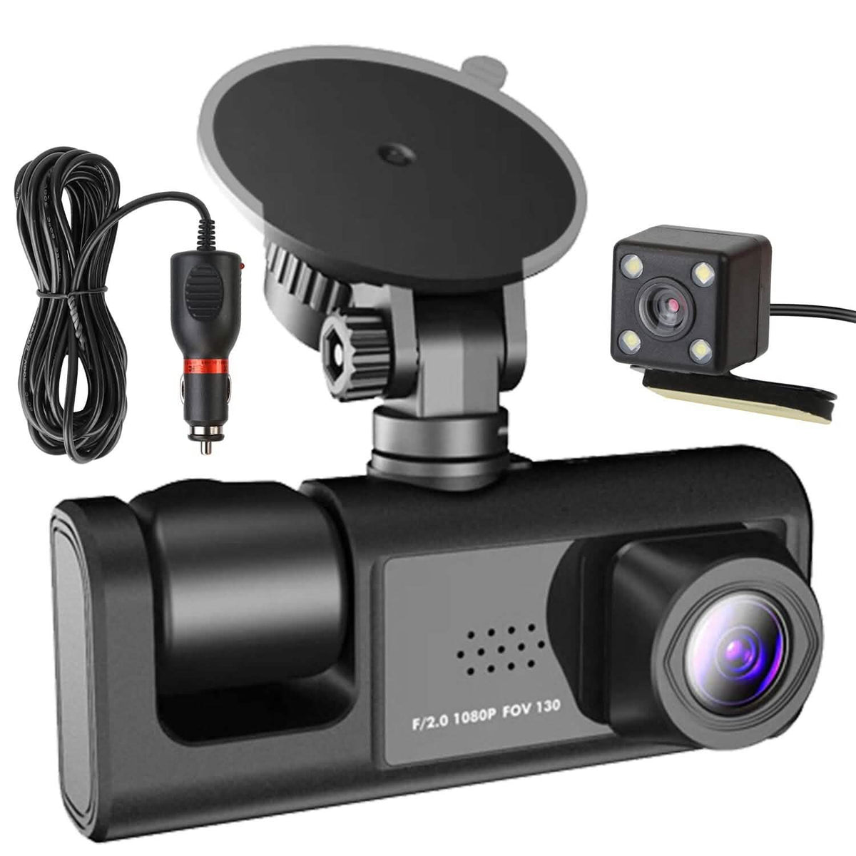 3 Channel Car DVR Dash Cam Video Recorder - A-1 Thread Vault