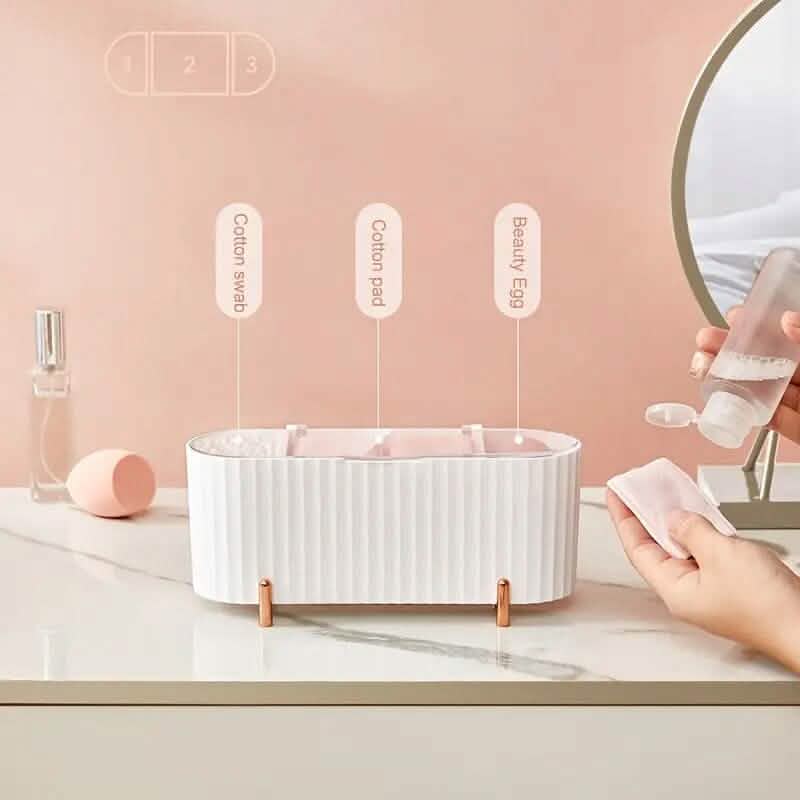 3 Compartments Cotton Swab Storage Box - A-1 Thread Vault