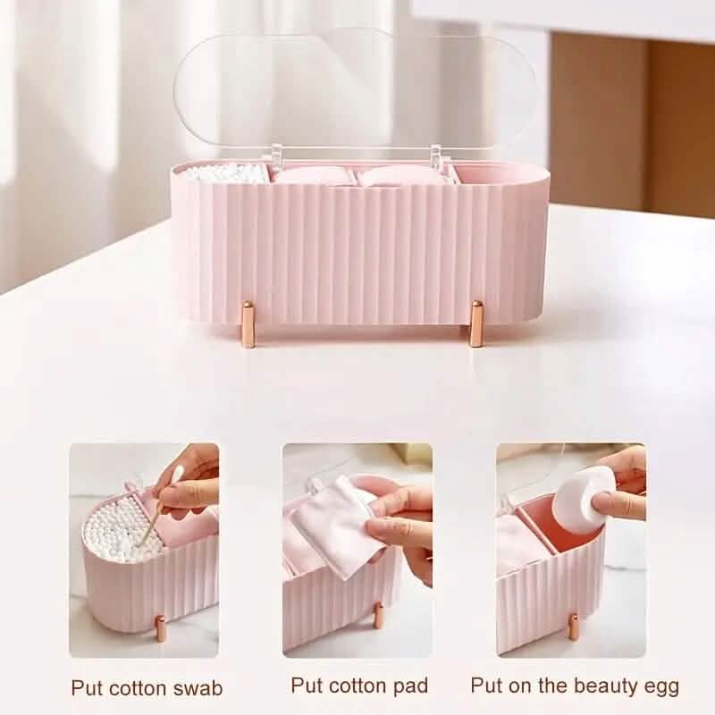 3 Compartments Cotton Swab Storage Box - A-1 Thread Vault