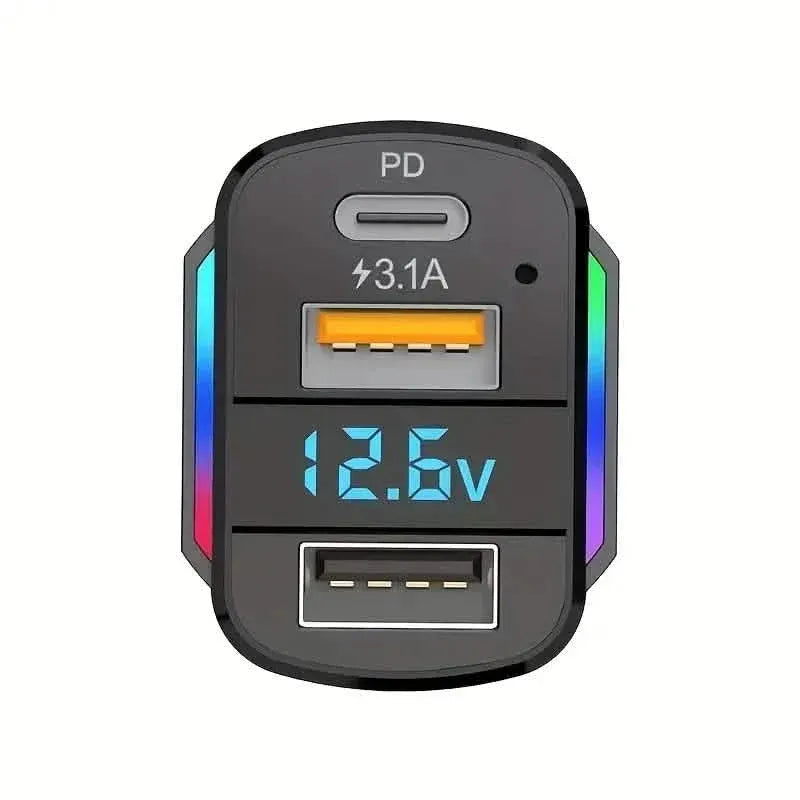3-in-1 65W 3-port USB PD Fast Car Charger - A-1 Thread Vault