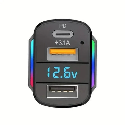 3-in-1 65W 3-port USB PD Fast Car Charger - A-1 Thread Vault